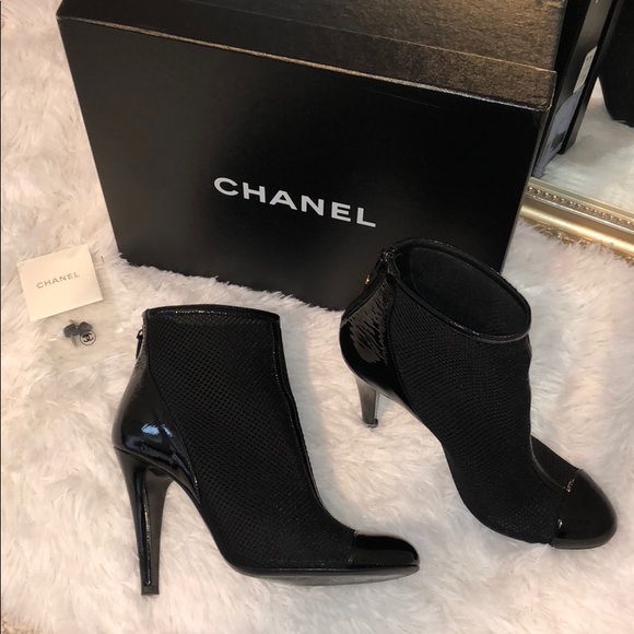 chanel mesh booties